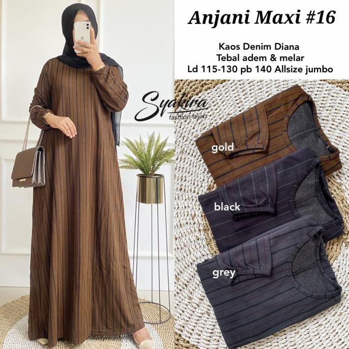 ONSALE NEW ANJANI#16 JUMBO MAXY TERBARU GAMIS JUMBO BAHAN KAOS DENIM TEBAL