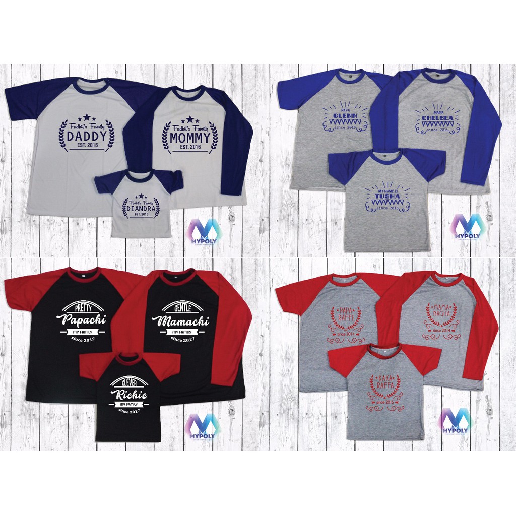 Kaos Family Couple Keluarga Cotton Combed Ada Big Size XXL Dan XXXL