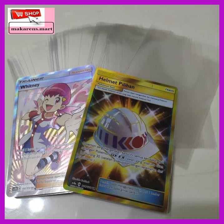 

Fd6Dhtt- Card Sleeve Pokemon Tcg Kartu Standar 65 X 90 Mm Bening Inner Plastik Ft56Ee5-