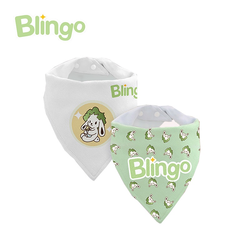 BLINGO BWD01 Perlengkapan Bayi Baby Bib 2PCS Celemek Makan Bayi Bayicelemek Bayi Slaber Segitiga