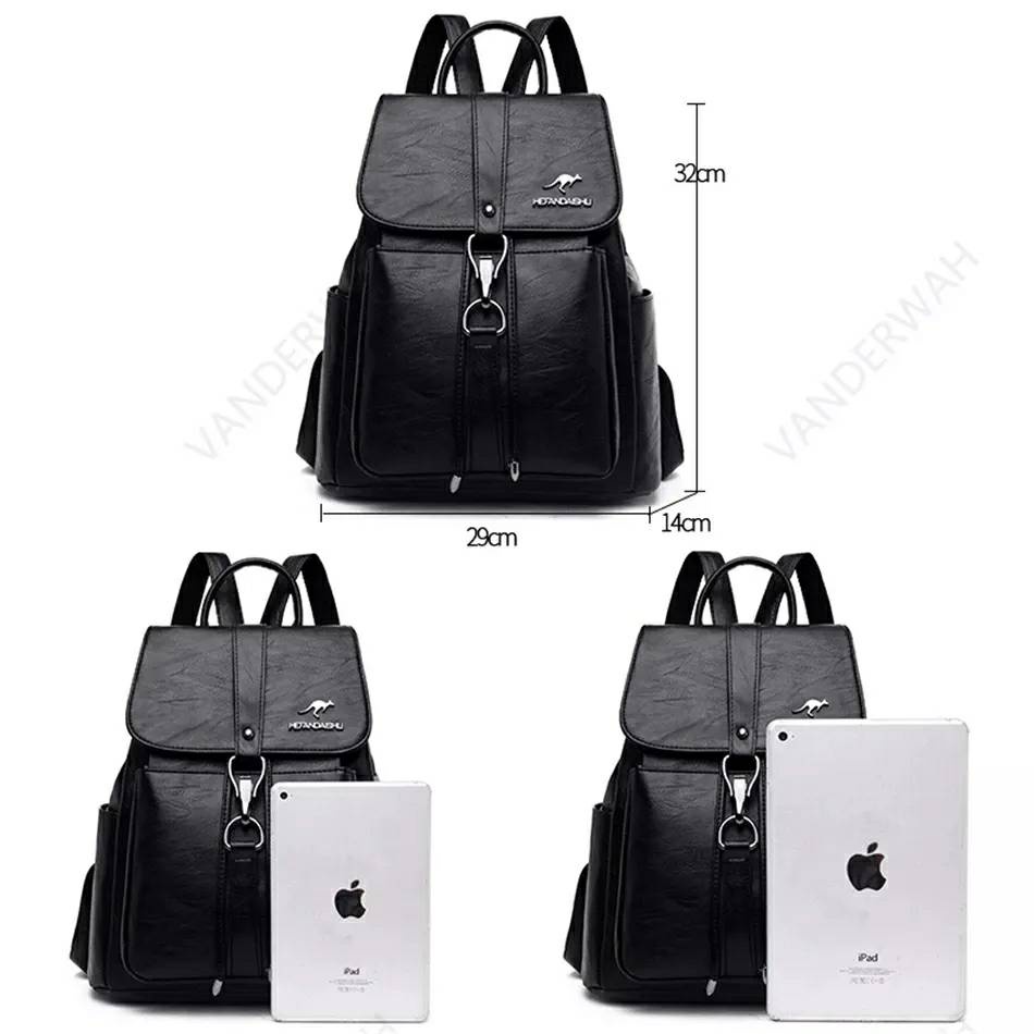 Ransel Cewek Kulit Motif Kangguru Backpack ESCORTBAGS Korea Distro Keren Lucu Cool Kuliah Sekolah Tas Wanita