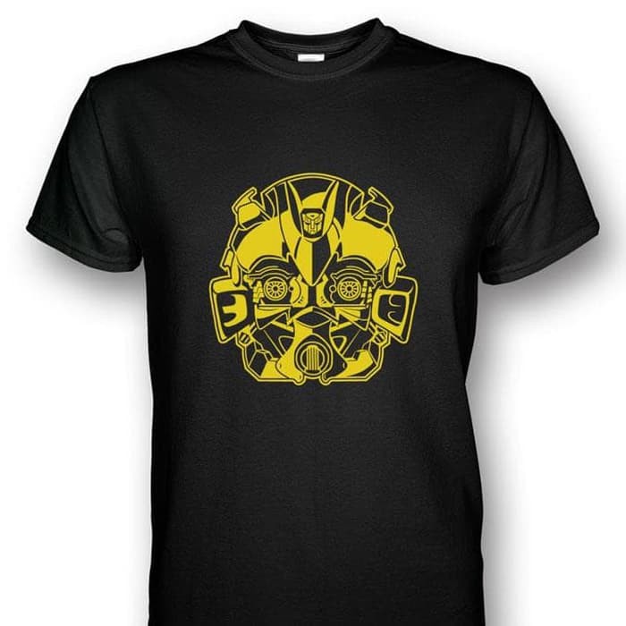 KAOS combed 30s BUMBLE BEE BLACK AND YELLOW BAJU TSHIRT TRANSFORMER SUPERHERO