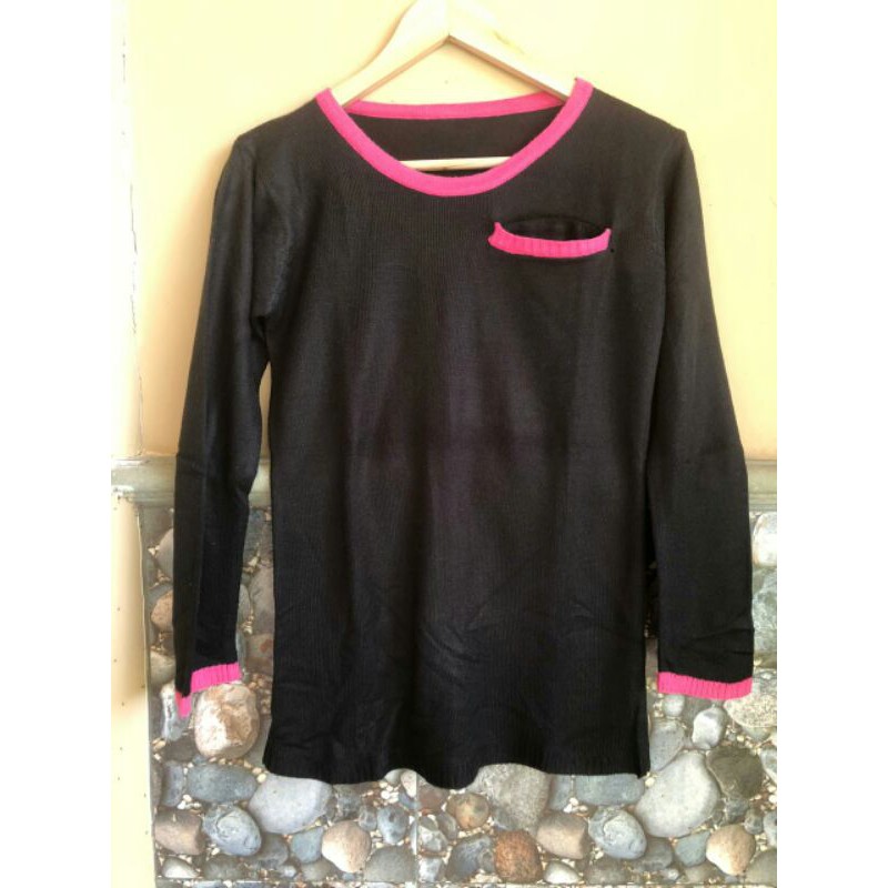 SWEATER RAJUT BLACKPINK PRELOVED