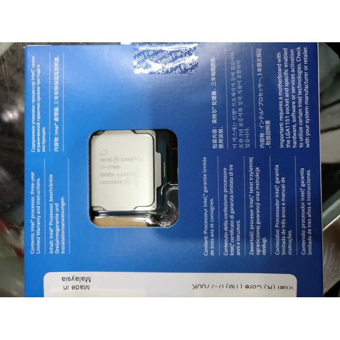 Intel Core i7 7700k / 4.20 GHz processor , 8MB Cache , LGA1151