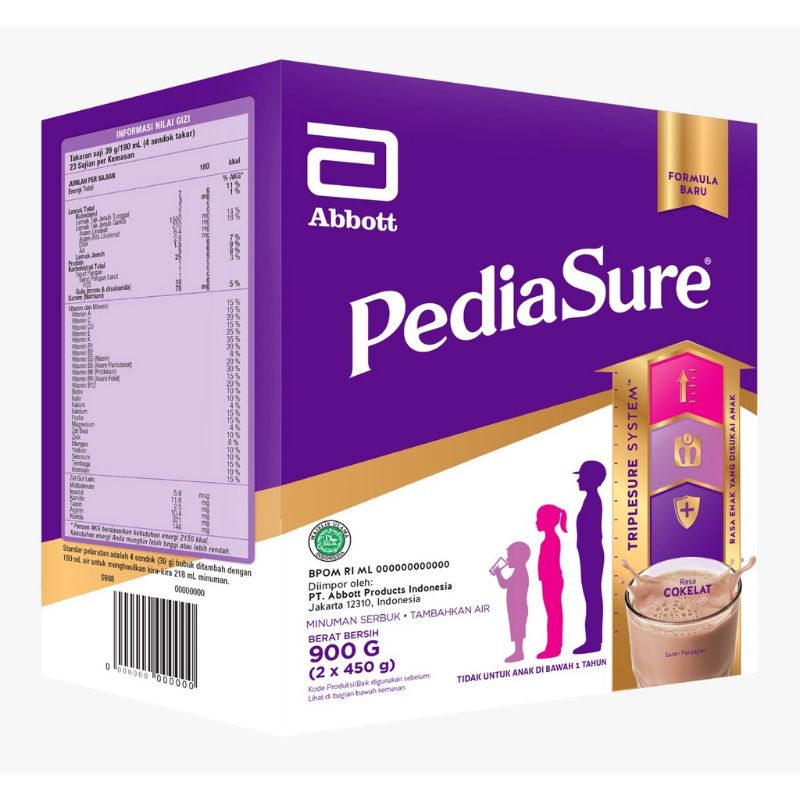 

Pediasure coklat 900gr exp agustus 2025