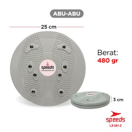 SPEEDS Waist Twisting Kaki Olahraga Rumah Portabel Fitness Pelangsing Perut Paha Pinggul Waist Twisting Terpisah 041-5-TWISTING-2 ABU