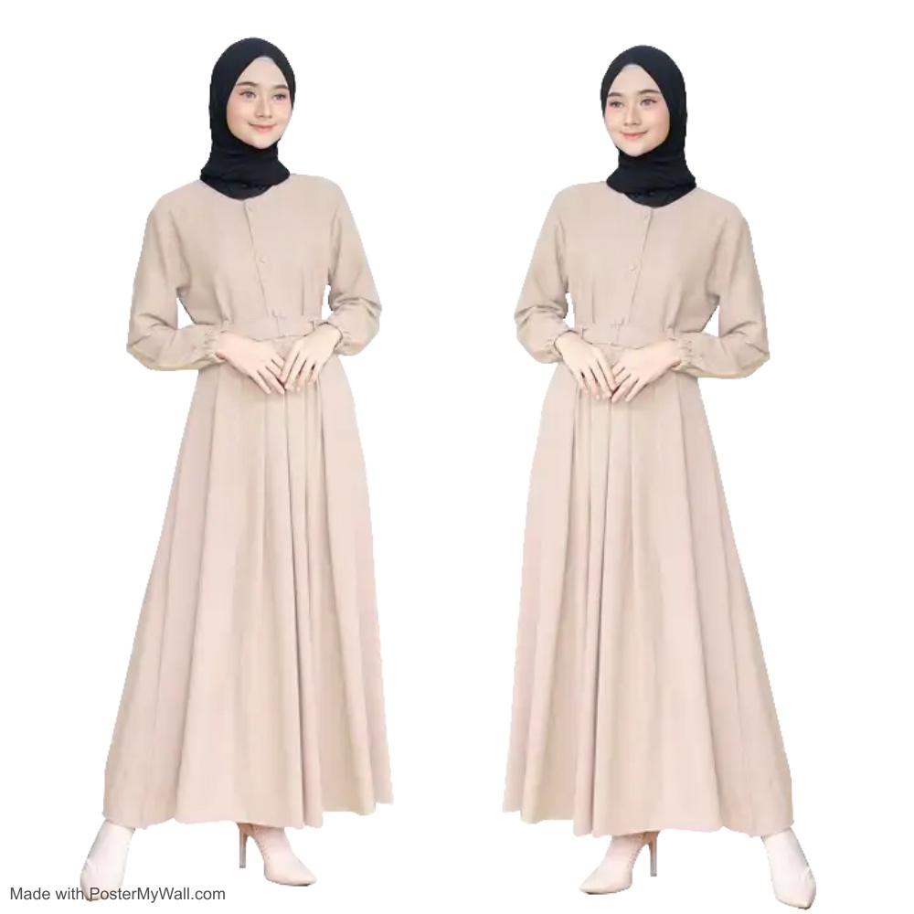TREN model Baju Gamis Ibu Muda Dress Lebaran Muslimah Cantik 2022 GW Coksu