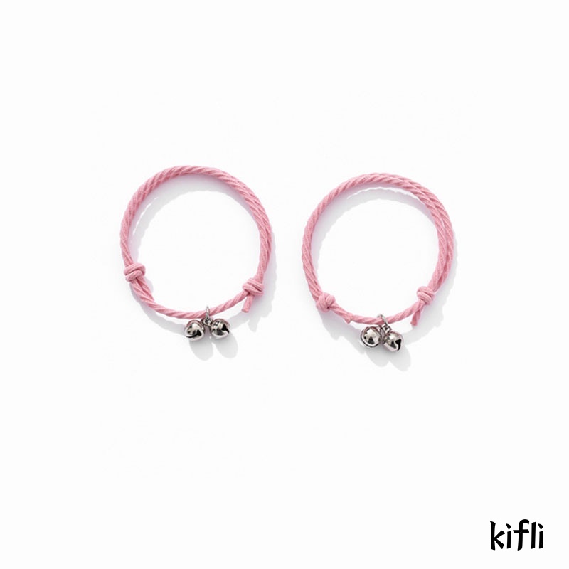 2PC,Korea Wanita Lonceng Adjustable,Gelang Pasangan Pacar,Hadiah Ulang Tahun