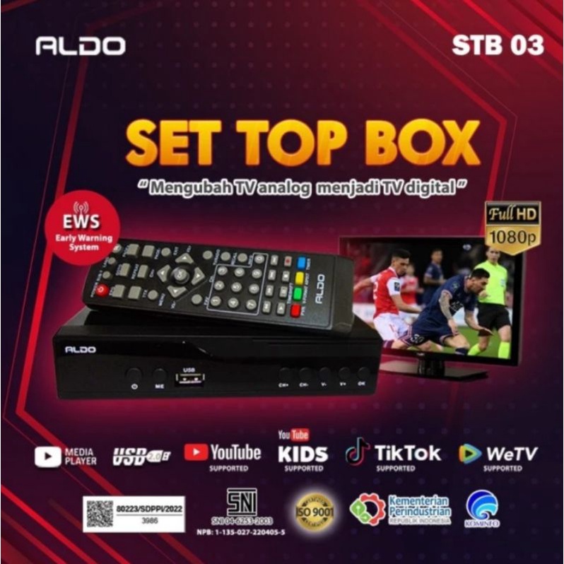 SET TOP BOX TV DIGITAL ALDO UNTUK TV TABUNG/LED 1080 FULL HD