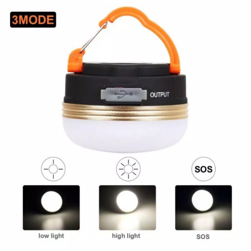 Lampu Tenda Charge Camping Lantern LED USB