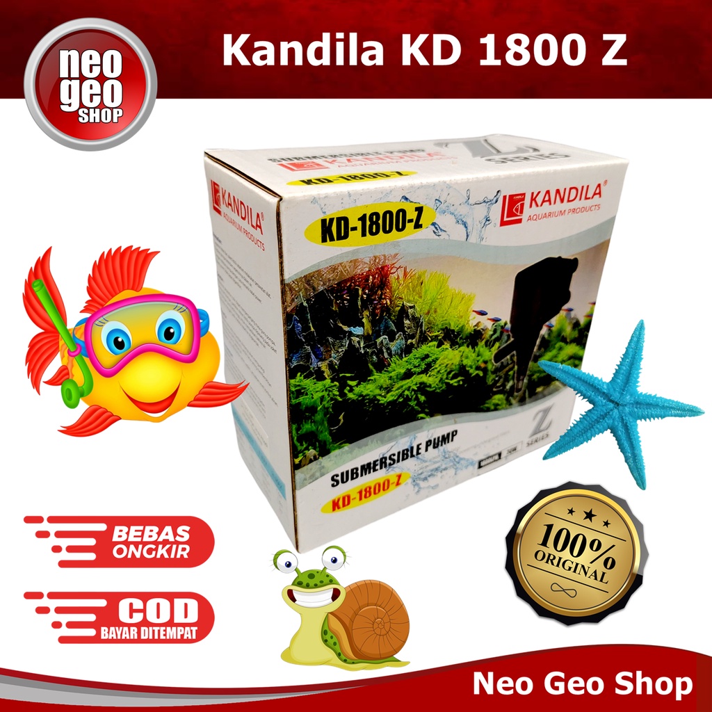 Kandila KD 1800 Z pompa air celup kolam aquarium Hidroponik