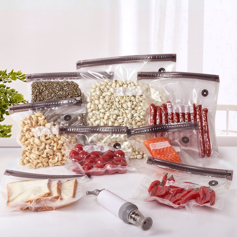 YHOME Plastik vacuum bag makanan manual / Plastik vacuum emboss berkualitas dengan pompa manual Y213