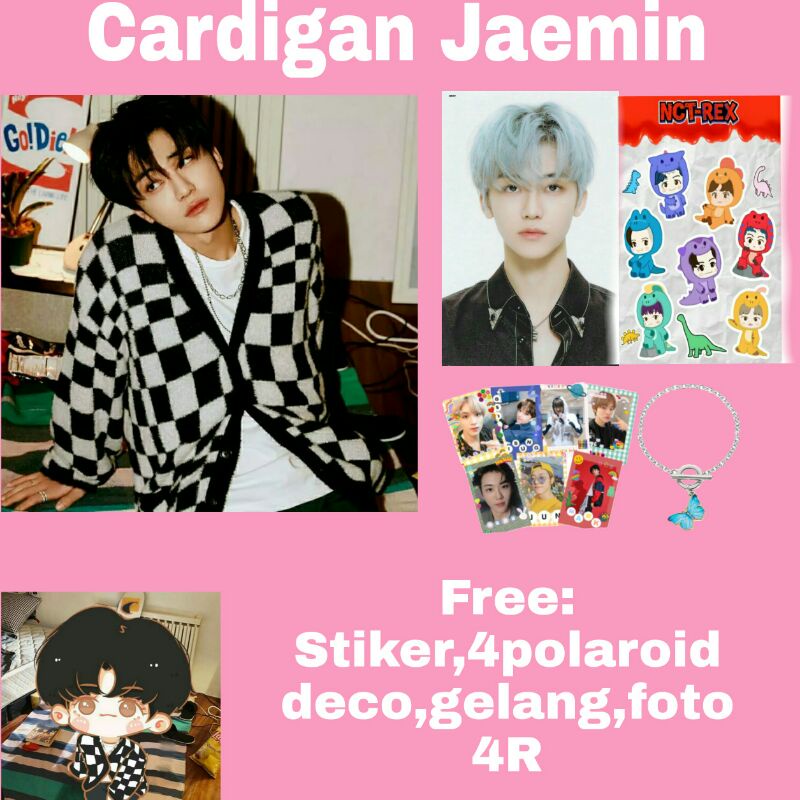[ Bisa COD] Cardigan Jaemin NCT/ Cardigan Jaemin motif kotak