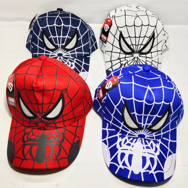 topi baseball anak  topi anak cowok/cewek topi anak motif Spiderman fullprinting