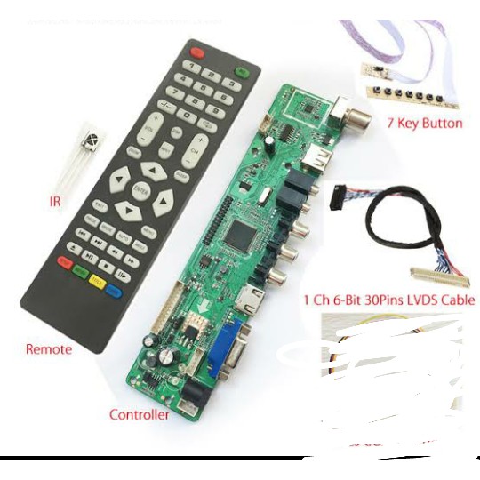 Jual Board universal lcd led 30 pin lvds 30p custem mapping Berkualitas