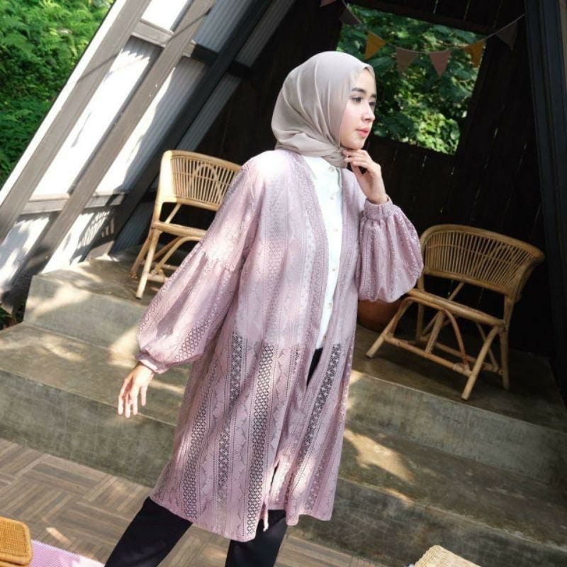 (RPA) CARDI BEYZA BROKAT LONG CARDIGAN PREMIUM