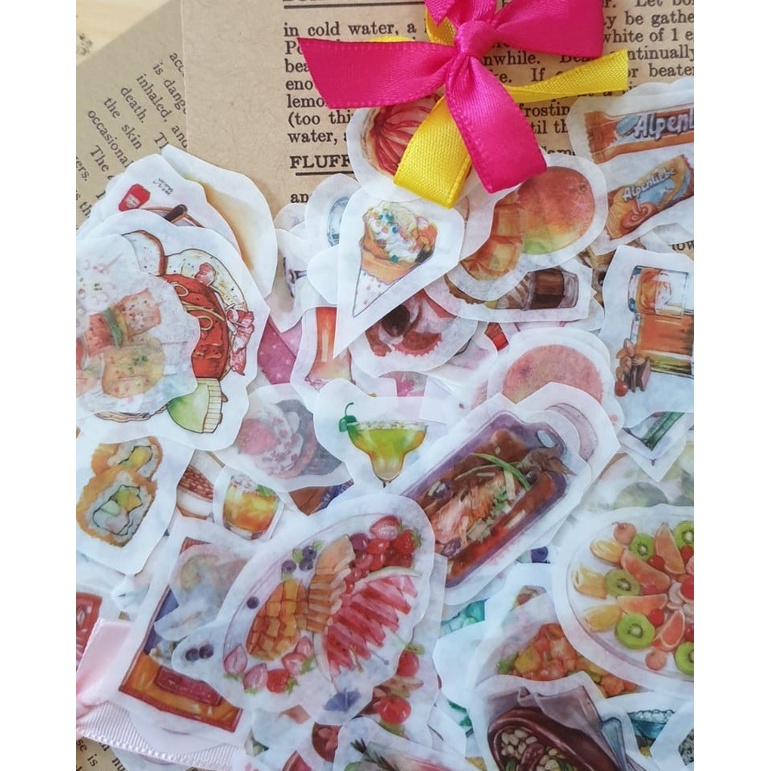 Journaling Deco - F&amp;B Sticker - Stiker Bujo Makanan Minuman (10pcs)