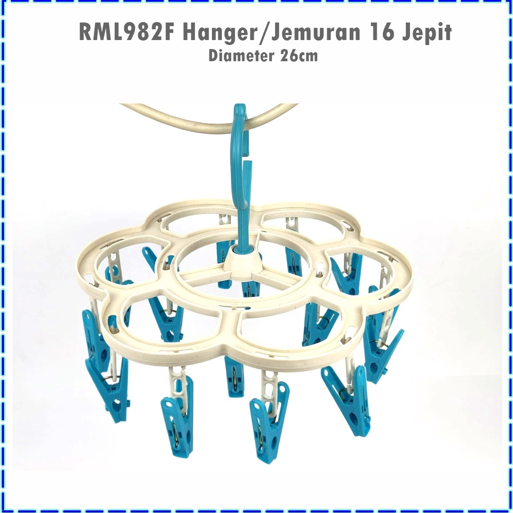 RML982F Hanger/Jemuran Baju 16 Jepit