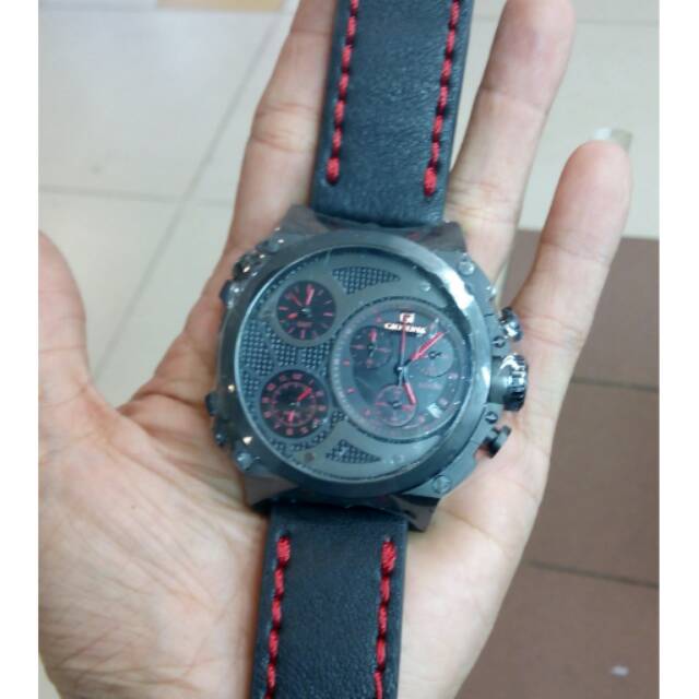 Jam tangan Giotona original 3 time tali kulit