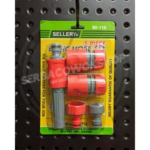 Sellery Basic Hose Set 5 Pcs - Sambungan Selang + Semprotan Air Set Termurah Berkualitas