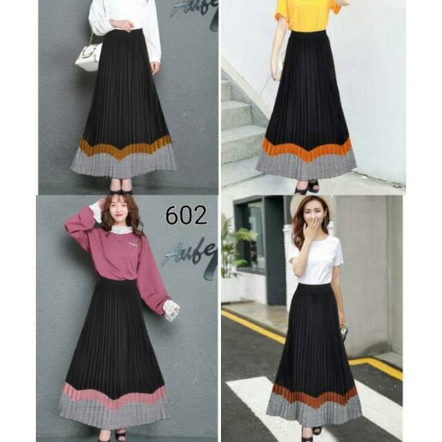 Rok Bludru Velvet Combi Cotton Import 602#