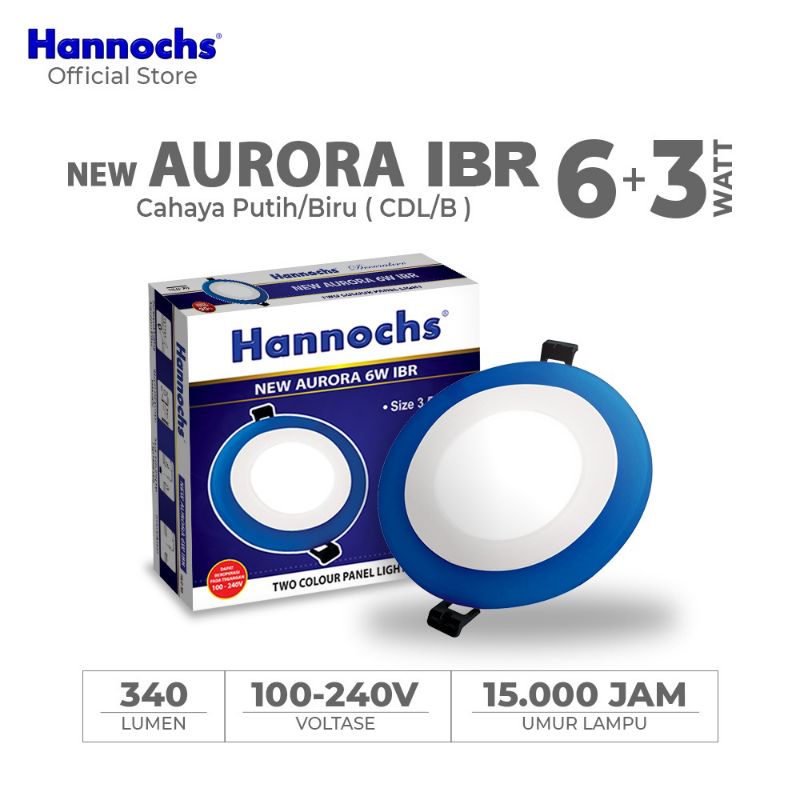 Lampu Downlight LED New Aurora IBR Bulat Hannochs