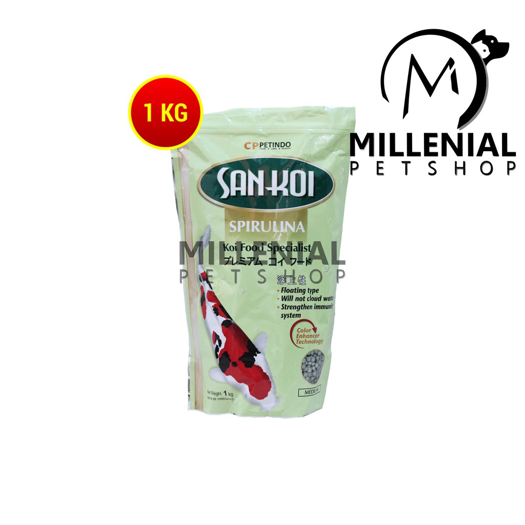 Makanan Ikan Koi Hias SanKoi Spirulina 1kg Fish Food San Koi 1 kg