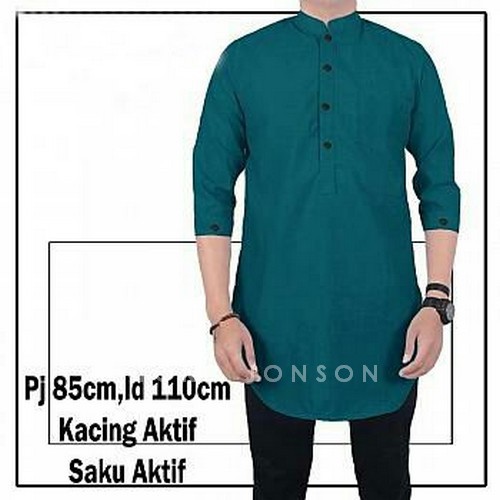 Falsh Sale Baju Koko Pria Jumbo Al Qadr - Hijau Botol, Xxxxxxl/6L DM617 [Koko Ahmad Tosca Sc]Pria Ma
