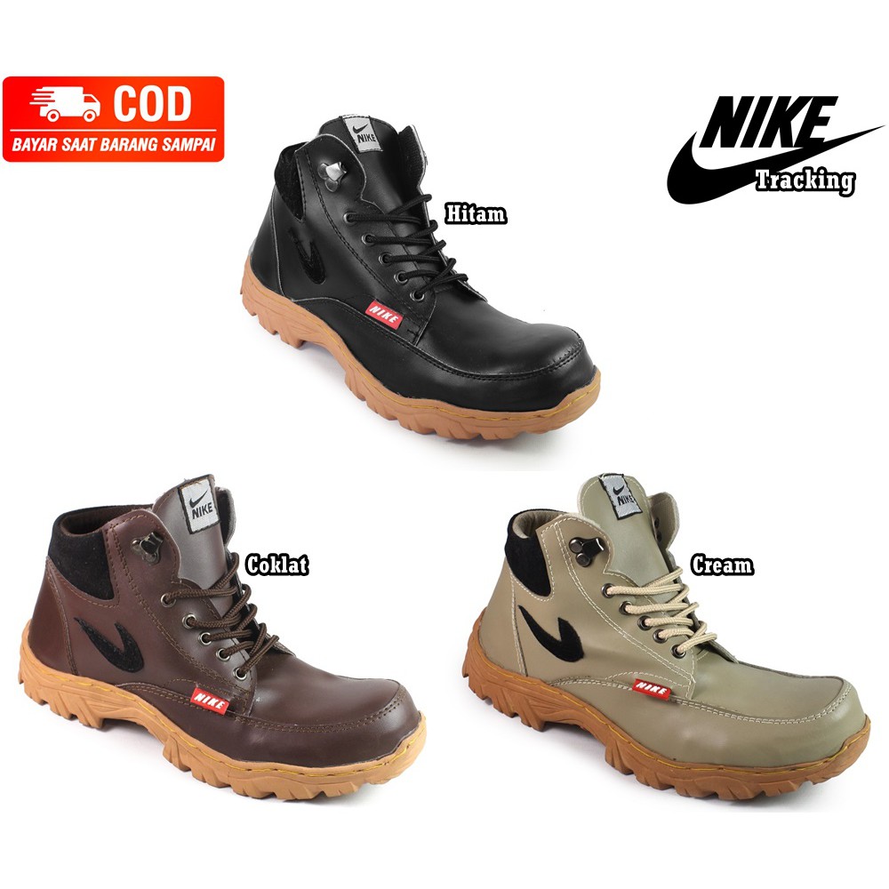 MS - Sepatu Gunung Boots Safety Pria Nike TRACKING Bots Ujung Besi Outdoor Hiking Anti Selip Murah