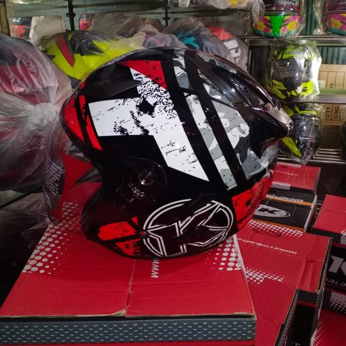 Cover Helm / Helm Kyt Galaxy Slide #5 Black /Red Fluo