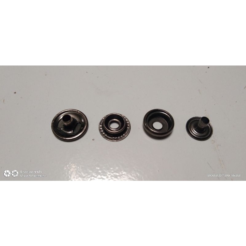 kancing jaket dan dompet / Kancing Cetet Knop Snap Button 15mm 831 Besi - Nickel