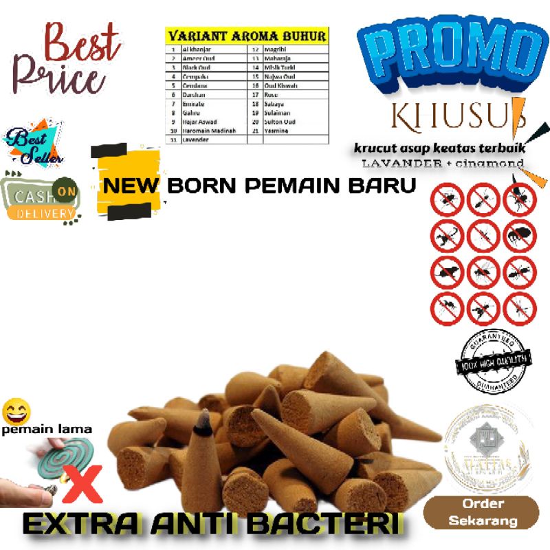 dupa bukhur krucut press aroma lavender isi 50 extra anti bakteri bertahan semalaman