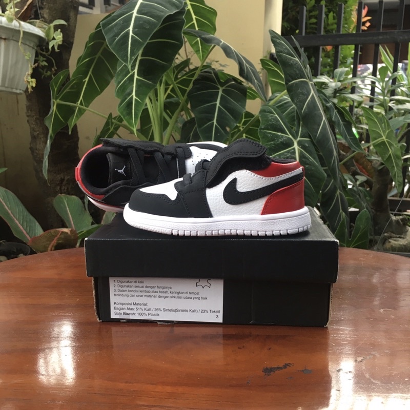 Nike Air Jordan 1 Low Black Toe Toddler