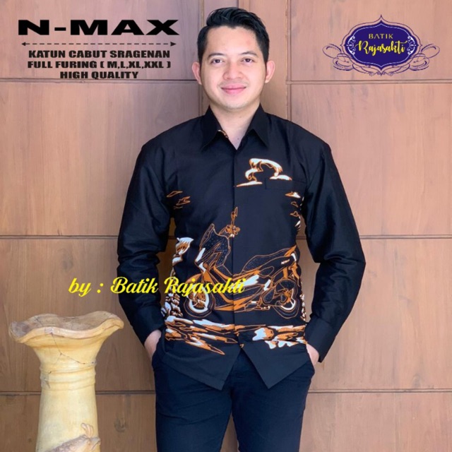 Batik N-MAX Katun Cabut Sragenan Full Furing Termurah