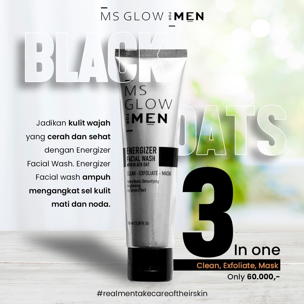 Energizer Facial Wash MS Glow for Men, SHINTA MS GLOW ORIGINAL