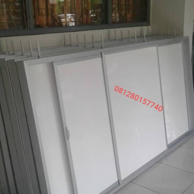 

White board sliding 120 x 240 cm- bisa geser 3 slide