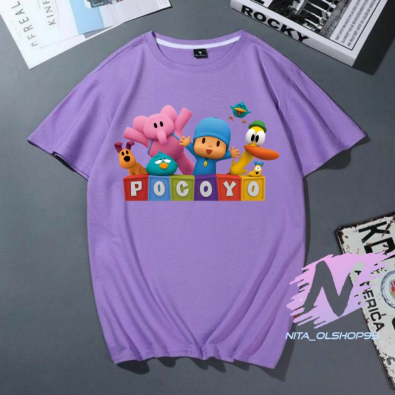 kaos anak pocoyo baju pocoyo kartun