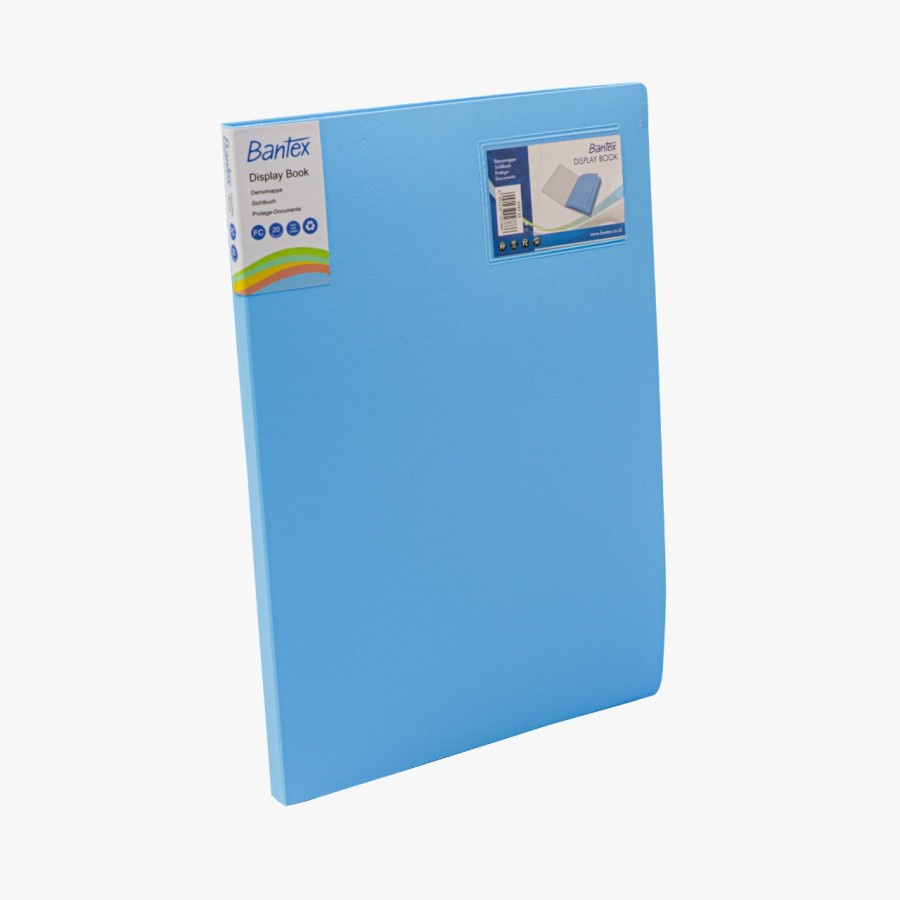

Bantex Display Book 40 Pockets Folio Sky Blue 3185 23