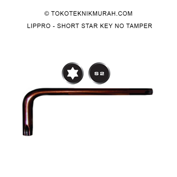 Lippro 165-T15 Kunci L Bintang Short Star Key T15