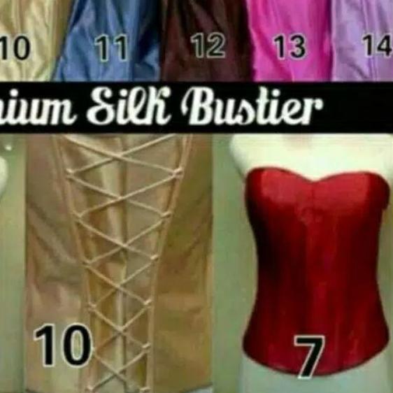 ☉ kamisol satin / longtorso pengantin / kemben kebaya / longtorso kebaya putih tulang 10 ➦
