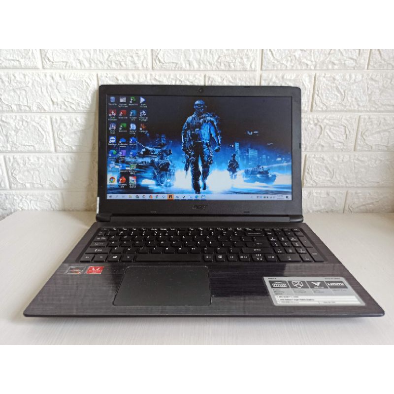 Acer A315 Amd Ryzen 3 VGA Radeon Vega 3 RAM 8GB SSD | Laptop Second Bekas Gaming Desain Grafis