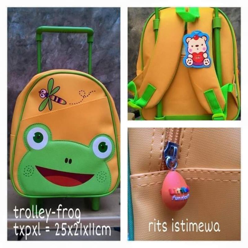 Tas Anak Merk Little V Trolley Frog