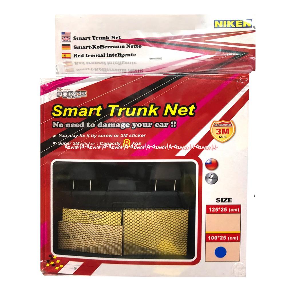 Niken Smart Trunk Net Jaring Bagasi Mobil 100cm X 25cm Daya Perekat Hingga 8Kg