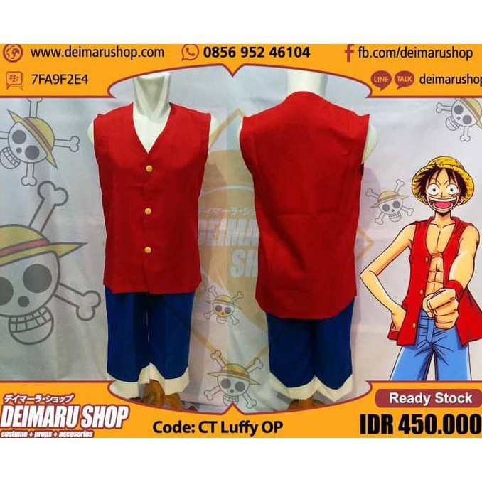 Ct Luffy Op Cosplay Anime Manga Luffy One Piece Before Time Skip .Aruansy.Olshop