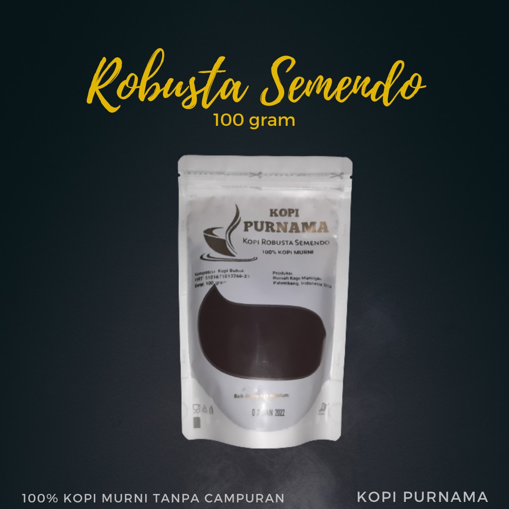 

Kopi Robusta Semendo 100 gram 100% Kopi Asli Murni Tanpa Campuran