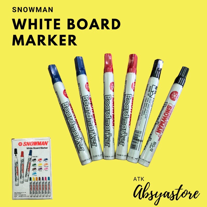 

spidol snowman white board marker / sepidol papan tulis / sepidol pemanent