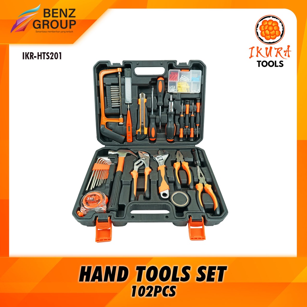 Jual IKURA HANDTOOLS SET 102 PCS TOOL KIT SET HAND TOOL BOX SET