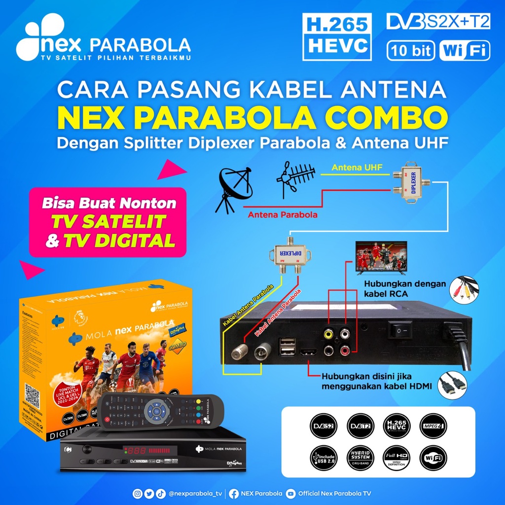 SET TOP BOX NEX PARABOLA COMBO DVB T2 DAN DVB S2 HYBRID BISA TV DIGITAL DAN SATELIT / SET TOPBOX TV ANALOG KE DIGITAL / SET TOPBOX TV DIGITAL UNTUK TV TABUNG / STB TV DIGITAL MURAH / SET BOX TV DIGITAL MURAH / SET BOX TV DIGITA