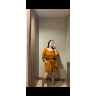 3in1 Set Celana Pendek Import / Setelan Outer Blazer + Tanktop + Shorts + Tali belt