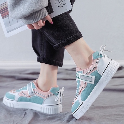 Sepatu Sneakers Wanita Import Full Color Sneaker Perempuan Kekinian Korean Style Terbaru 2022 SP-185